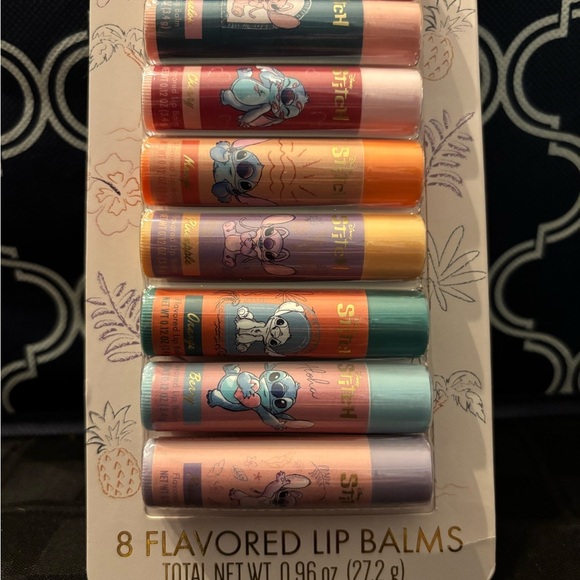 NWT Stitch 8 Piece Flavored Lip Balms Set - Picture 2 of 3